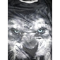Herre Grafisk Dyr Løve T skjorte Kortermet T skjorte 3D-utskrift Crew-hals Skjorte Årgang Mote Designer utendørs Daglig Sport Mørkebrun Svart Gul Vår sommer Klær S M L XL 2XL 3XL