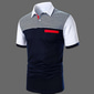 Herren Polo mit Knopfleiste Baumwoll-Poloshirt Lässig Ferien Revers Kurzarm Mode Basic Farbblock Klassisch Sommer Normale Passform Weiß Gelb Burgunderrot Dunkelmarine Blau Polo mit Knopfleiste