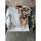 Homme Tigre Chemise de golf manche longue Polos Chemises à Col Occasionnel Drôle Vêtements de rue Vêtements de vacances Tenues de fête Impression 3D Boutons Automne & Hiver Rouge Bleu Bleu Ciel
