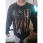 4 de julio de 2026 250° Día de los Caídos camiseta de manga larga de cuello redondo gráfica patriótica vintage desgastada impresión 3D bandera americana bandera nacional veterano camiseta de manga
