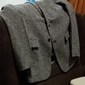 Voor heren Winterjas Blazer Wollen jas Overjas Korte jas Vakantie Formeel Herfst Winter Teryleen Thermisch Warm Voor buiten bovenkleding Kleding Modieus Modern eigentijds Ruitjes Zak Strijkijzer