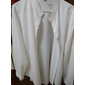 Per uomo Camicia Camicia estiva Abbigliamento mare Camicia con bottoni Liscio Da mare Informale Nero Bianco Rosa Blu Manica lunga A fascia Primavera estate Abbigliamento