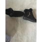 bottines noires pour femmes avec bordure en fausse fourrure - design élégant, coupe confortable, doublure chaude, parfaites pour les sorties décontractées d'hiver et au quotidien
