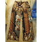 Hombre Pantalones Pantalones de verano Pantalones de playa Pantalones bohemios Bolsillo Correa Cintura elástica Estampados Comodidad Transpirable Casual Diario Festivos Ropa de calle Design Azul