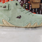 baskets montantes décontractées vertes en similicuir pour hommes – chaussures à lacets légères et respirantes cousues à la main pour les activités de plein air