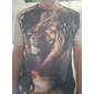 T-shirt graphique bible animal lion foi pour hommes T-shirt à manches courtes impression 3D col rond mode vintage designer extérieur quotidien sports rouge bleu marron printemps et été