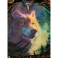 Herren Wolf Reißverschluss-Polo Langarm Polo-Shirts Reißverschluss Abstrakt Outdoor Alltagstauglich Streetwear 3D Druck Herbst Winter Rote Marinenblau Blau