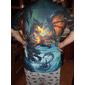Hombre Graphic Anime Dragón Camisa Camiseta Tee Manga Corta Camiseta Impresión 3D Cuello Barco Camisa Ropa de calle Exagerado Diario Festivos Azul Piscina Negro Dorado Ropa Talla Grande S M L XL XXL