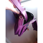sac à bandoulière en nylon noir pour femme avec accessoires argentés et bandoulière réglable - petit sac à bandoulière léger et pratique pour les voyages et l'utilisation quotidienne