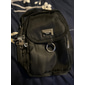 sac à bandoulière en nylon noir pour femme avec accessoires argentés et bandoulière réglable - petit sac à bandoulière léger et pratique pour les voyages et l'utilisation quotidienne