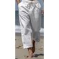 Hombre Pantalones Pantalones de verano Pantalones de playa Bolsillo delantero Pierna recta Plano Comodidad Transpirable Casual Diario Festivos Moda Básico Negro Blanco
