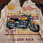 Herr T-shirt Henleytröja Grafiska tryck Motorcyklar Henley Gul Blå Kaki Grå Utomhus Ledigt Långärmad Button-Down Mönster Kläder Stylish Lättvikt Vintage Andningsfunktion