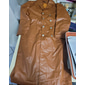 Voor heren Jas van imitatieleer Winterjas Overgangsjack Peacoat Regenjas Toimisto & ura Alledaagse kleding Winter PU Thermisch Warm Winddicht bovenkleding Kleding Modieus Opwarm Kleding Effen Zak