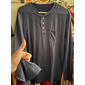 Herren Henley Shirt Tee langarmshirt Glatt Henley Casual Festtage Langarm Button-Down Bekleidung Baumwollmischung Modisch Designer Komfortabel Essential
