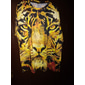 Herre Grafisk Dyr Tiger T skjorte Kortermet T skjorte 3D-utskrift Crew-hals Skjorte Årgang Mote Designer utendørs Daglig Sport Lysegul Mørkegul Gul Vår sommer Klær S M L XL 2XL 3XL 4XL