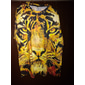 Herre Grafisk Dyr Tiger T skjorte Kortermet T skjorte 3D-utskrift Crew-hals Skjorte Årgang Mote Designer utendørs Daglig Sport Lysegul Mørkegul Gul Vår sommer Klær S M L XL 2XL 3XL 4XL