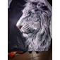 Herre Grafisk Dyr Løve T skjorte Kortermet T skjorte 3D-utskrift Crew-hals Skjorte Årgang Mote Designer utendørs Daglig Sport Mørkebrun Svart Gul Vår sommer Klær S M L XL 2XL 3XL
