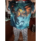 Hombre Graphic Anime Dragón Camisa Camiseta Tee Manga Corta Camiseta Impresión 3D Cuello Barco Camisa Ropa de calle Exagerado Diario Festivos Azul Piscina Negro Dorado Ropa Talla Grande S M L XL XXL