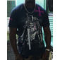 メンズ クルセイダーズ ユニセックス テンプラー クロス グラフィック プリント ソルジャー Tシャツ ダメージ Tシャツ ショートスリーブ Tシャツ 3D プリント クルーネック シャツ スポーツ デザイナー カジュアル アウトドア ストリート デイリー ライトイエロー ブラック