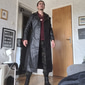 Hombre Chaqueta de cuero sintético Gabardina larga Otoño Invierno Poliuretano Resistente al Viento Ropa de calle Ropa Vintage Bolsillo Diseño Botonadura Simple