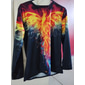Homme Phénix T-shirt manche longue T-shirt Impression 3D Col ras du cou Chemise Sports Mode Vêtements de sport Extérieur Vacances Rue Blanche Jaune Rouge Été Printemps Vêtement Tenue S M L XL XXL
