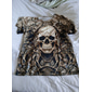 Homme Graphique Araignées T-shirt Manche Courte T-shirt Impression 3D Col ras du cou Chemise Quotidien Designer Rétro Vintage Sport en Plein Air Fête Sortir Marron Sapin Jaune Marron clair Printemps