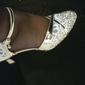 scarpe da ballo da donna con glitter argento - tacchi da ballo latino con cinturino alla caviglia per salsa, tango e performance