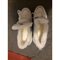baskets d'hiver blanches pour femmes avec doublure en peluche et semelle épaisse - chaussures de sport montantes chaudes pour temps froid