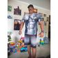 Homme Impressions Graphiques Muscle T-shirt Manche Courte T-shirt Impression 3D Col ras du cou Chemise Sports Designer Occasionnel Extérieur Rue Quotidien Argent Olive verte Rouge Été Vêtement Tenue