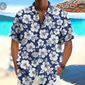 Homme Fleurs tropicales Fleurs / Plantes Chemise d'été Chemise Décontractée Chemise de Plage Manche Courte Chemise Revers Mode Classique Occasionnel Plage Vacances Hawaïen Rouge Bleu Vert S M L