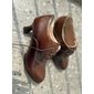 chaussures oxford à talons à lacets en similicuir marron vintage Gatsby pour femmes - style victorien rétro pour une tenue formelle et décontractée