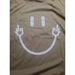 Herr symbol T-shirt Vardaglig stil 100 % bomull Kortärmad Grafisk Skjorta Heather Grey Svart Vit Bekväm t-shirt Utomhus Gata Modedesignerkläder