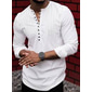 Per uomo Camicia Camicia di lino Camicia Estiva Camicia button-down Camicia casual Camicia da Spiaggia Semplice Vacanza Casuale Nero Bianco Rosa Blu Manica Corta Colletto Estate Abbigliamento