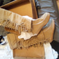 Femmes Bottes Bottes de Cowboy Chaussures en Daim Grande Taille Extérieur Quotidien Couleur Unie Cuissardes Gland Talon Compensé Talon Caché Bout Rond Élégant Bohème ancien Marche Faux daim À lacets