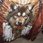 Herren Tiermotiv Wolf Grafikdrucke Wintermantel Fleecejacke Mantel Warm Bequem Atmungsaktiv Streetwear Vintage-Stil Alltagstauglich Sport & Outdoor Alltagskleidung Ausgehen Reißverschluss Tasche Druck