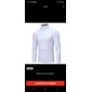 Homme T-shirt Chemise à col roulé Chemise à Manches Longues manche longue Col roulé Automne & Hiver Uni Léger Classique Occasionnel Extérieur Occasionnel Sports Noir Blanche bleu marine T-shirt haut