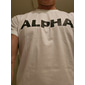 تي شيرت جرافيكي رجالي ألفا لصالة الألعاب الرياضية والتمارين - قصير الأكمام رياضي