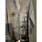 Per uomo Nautico Vintage Camicia Camicia con Bottoni Manica Lunga Vintage Moda Streetwear All'aperto Casuale Quotidiano Estate Primavera Autunno Collo alla coreana Stampato Blu-verde Nero Blu Verde