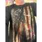 4 de julio de 2026 250° Día de los Caídos camiseta de manga larga de cuello redondo gráfica patriótica vintage desgastada impresión 3D bandera americana bandera nacional veterano camiseta de manga