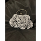 elegante pochette da sera floreale rossa – design vintage a forma di rosa con manico argentato per matrimoni, balli di fine anno ed eventi formali