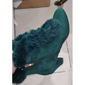 bottes à talons hauts en daim vert victorien pour femmes avec bordure en fourrure et fermeture éclair latérale - parfaites pour le style vintage et la mode hivernale