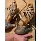 Per donna Scarpe per balli latini Scarpe per salsa Scarpe da ballo Prestazioni Al coperto Paillettes cristallo glitterato ingioiellato Tacchi Punta aperta Fibbia Tracolla Per adulto Tessuto almond