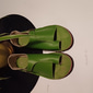Dame Sandaler Flate sandaler Ortopediske sandaler Bunion-sandaler Store størrelser Daglig utendørs Ensfarget Spenne Flat hæl Åpen Tå Årgang Fritid PU Lær PU Spenne Blå Oransje Brun