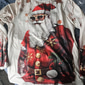 Navidad Hombre Graphic Papá Noel Camiseta Manga Larga Camiseta Impresión 3D Cuello Barco Camisa Moda Design Casual Deporte Festivos Noche Azul Piscina Rojo Azul Real Primavera & Otoño Ropa S M L XL