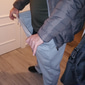 Herr Joggingbyxor Joggare Fleecebyxor Långbyxor Snörning Ficka Elastisk midja Slät Komfort Mjuk Utomhus Dagligen Utekväll Grundläggande Ledigt Svart Grå