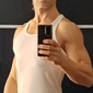 Herren Tank Top Weste Unterhemd Ärmelloses Shirt Ärmellos Rundhalsausschnitt Sommer Einfach Mode Designer Muskel Outdoor Ausgehen Fitnessstudio Schwarz Weiß Marineblau Top T-Shirt für Herren