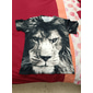Herr Grafisk Djur Lejon T-shirt Kortärmad T-shirt 3D-tryck Rund hals Skjorta Vintage Mode Designer Utomhus Dagligen Sport Mörkbrun Svart Gul Vår & sommar Kläder S M L XL 2XL 3XL