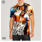 Herr Grafisk Skjorta T-shirt Kortärmad T-shirt 3D-tryck Rund hals Skjorta Streetwear Dagligen Utekväll Blå Gul Rubinrött Kläder Vanligt S M L XL XXL 3XL 4XL