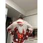 Navidad Hombre Graphic Papá Noel Camiseta Manga Larga Camiseta Impresión 3D Cuello Barco Camisa Moda Design Casual Deporte Festivos Noche Azul Piscina Rojo Azul Real Primavera & Otoño Ropa S M L XL