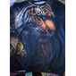 Herre Grafisk Dyr Tiger T skjorte Kortermet T skjorte 3D-utskrift Crew-hals Skjorte Årgang Mote Designer utendørs Daglig Sport Lysegul Mørkegul Gul Vår sommer Klær S M L XL 2XL 3XL 4XL